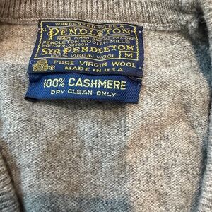 Pendleton Men's Cashmere Sweater in Gray